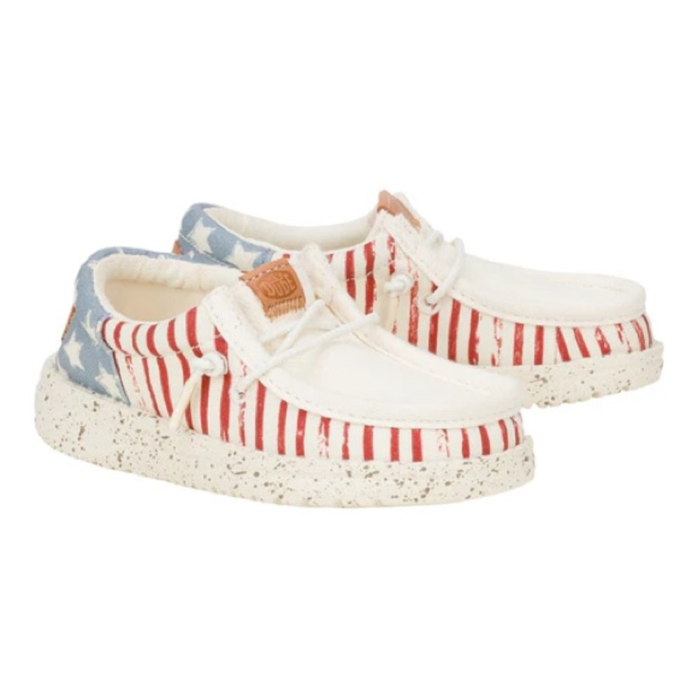 Hey Dude Wally Funk Toddler Americana Stars Shoes